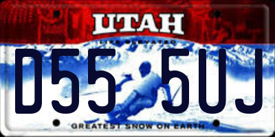 UT license plate D555UJ