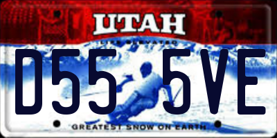 UT license plate D555VE