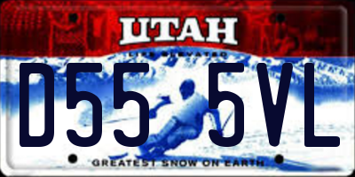 UT license plate D555VL