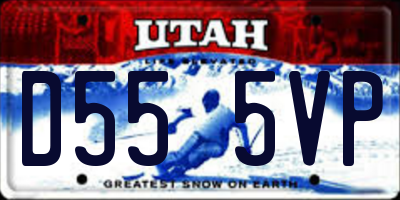 UT license plate D555VP