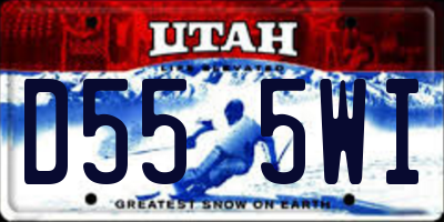 UT license plate D555WI