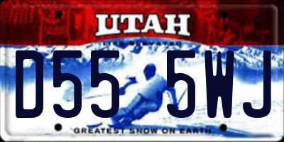 UT license plate D555WJ