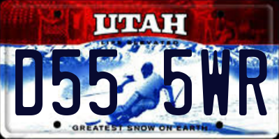 UT license plate D555WR
