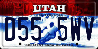 UT license plate D555WV