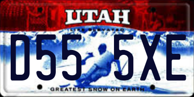 UT license plate D555XE