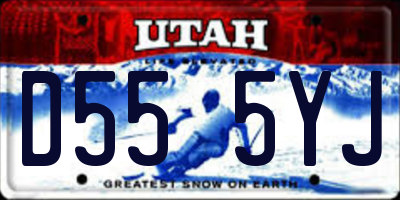 UT license plate D555YJ