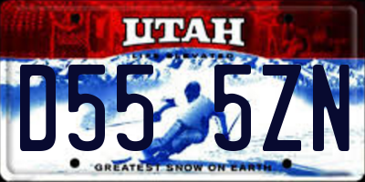 UT license plate D555ZN