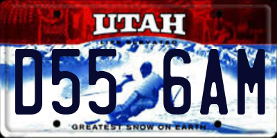 UT license plate D556AM