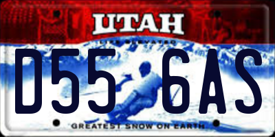 UT license plate D556AS