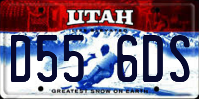 UT license plate D556DS
