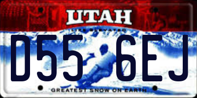 UT license plate D556EJ
