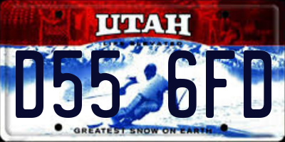 UT license plate D556FD