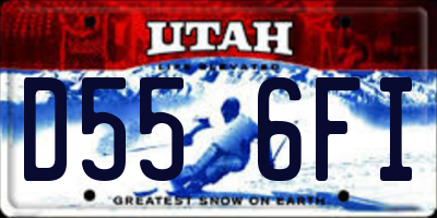 UT license plate D556FI