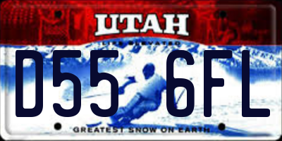 UT license plate D556FL