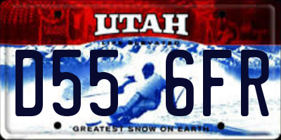 UT license plate D556FR