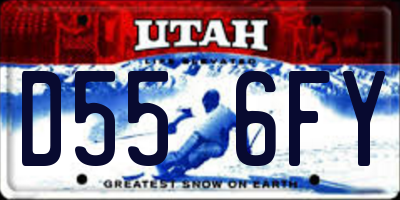 UT license plate D556FY