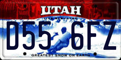 UT license plate D556FZ