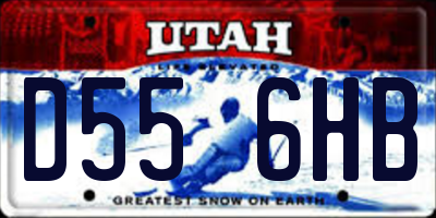 UT license plate D556HB