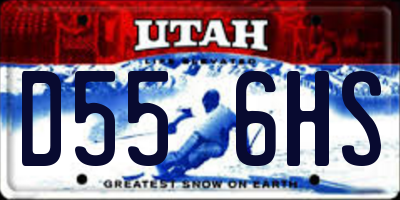 UT license plate D556HS