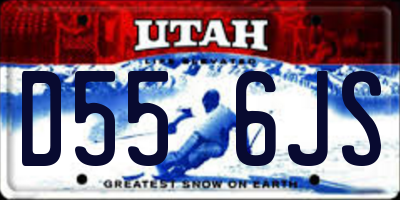 UT license plate D556JS