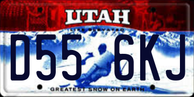 UT license plate D556KJ