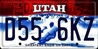 UT license plate D556KZ