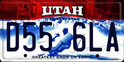UT license plate D556LA