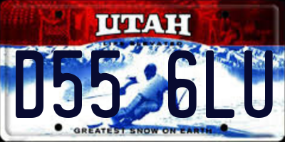 UT license plate D556LU