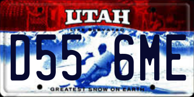 UT license plate D556ME