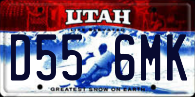 UT license plate D556MK