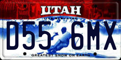 UT license plate D556MX