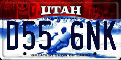 UT license plate D556NK