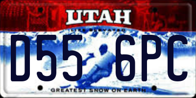 UT license plate D556PC