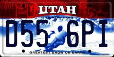 UT license plate D556PI