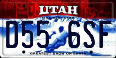 UT license plate D556SF