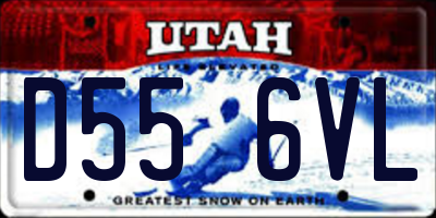 UT license plate D556VL