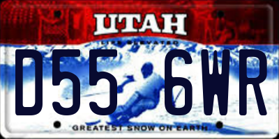 UT license plate D556WR