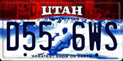 UT license plate D556WS