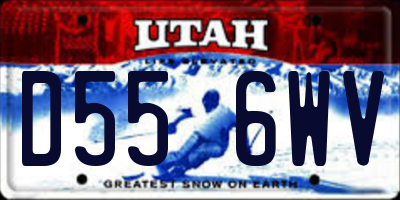 UT license plate D556WV