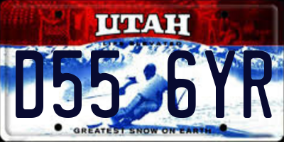 UT license plate D556YR