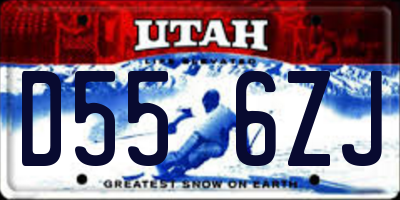 UT license plate D556ZJ