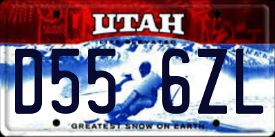 UT license plate D556ZL