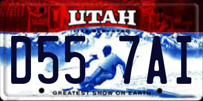 UT license plate D557AI