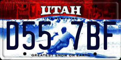 UT license plate D557BF