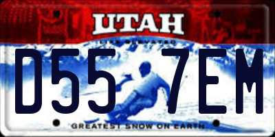 UT license plate D557EM