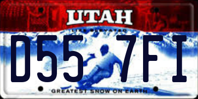 UT license plate D557FI