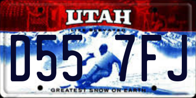 UT license plate D557FJ