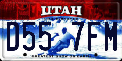 UT license plate D557FM
