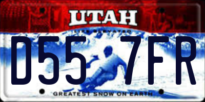 UT license plate D557FR