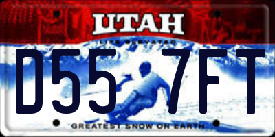 UT license plate D557FT